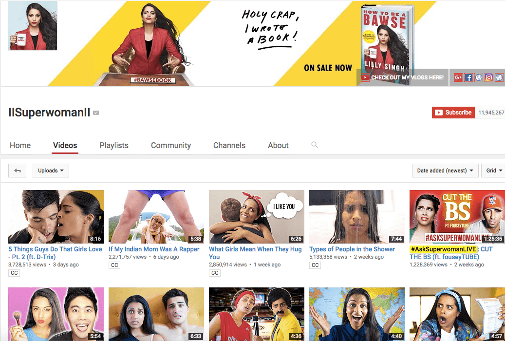 Lilly Singh Youtube Channel